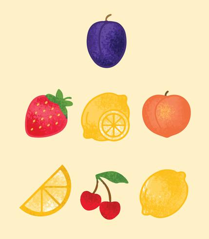 Gratis hälsosam frukt vektor