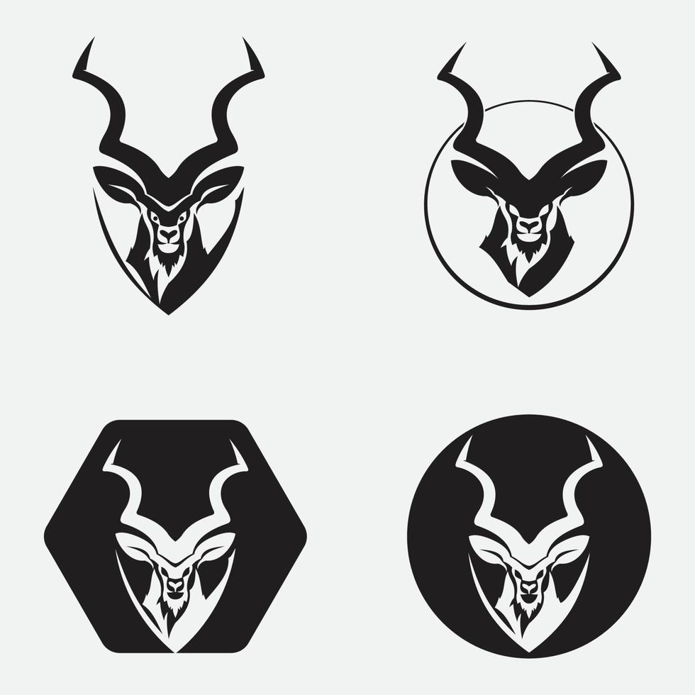 antilop logotyp vektor illustrationer design ikon logotyp