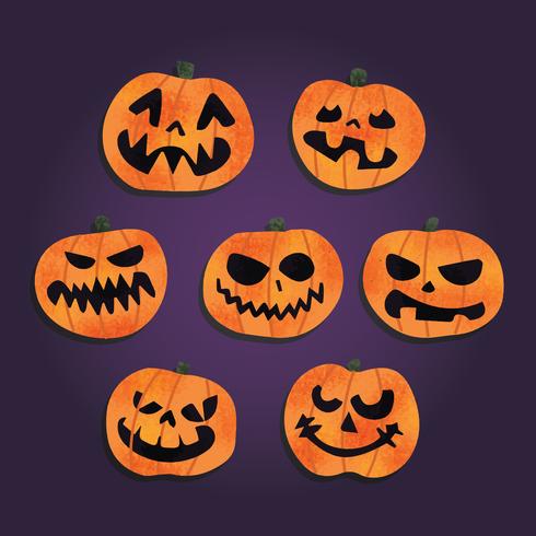 Gratis Scary Halloween Pumpkins Vector