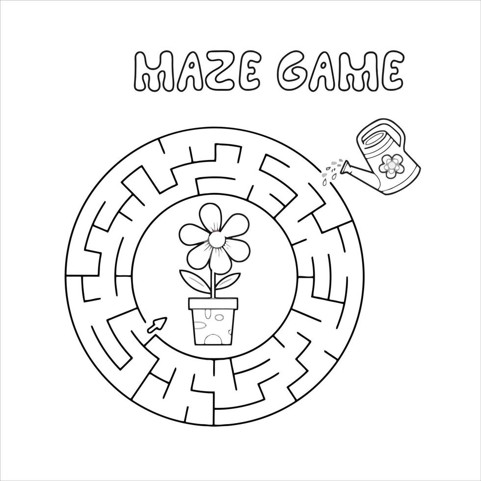 söt tecknad serie labyrint spel. labyrint. rolig spel för barn utbildning. vektor illustration