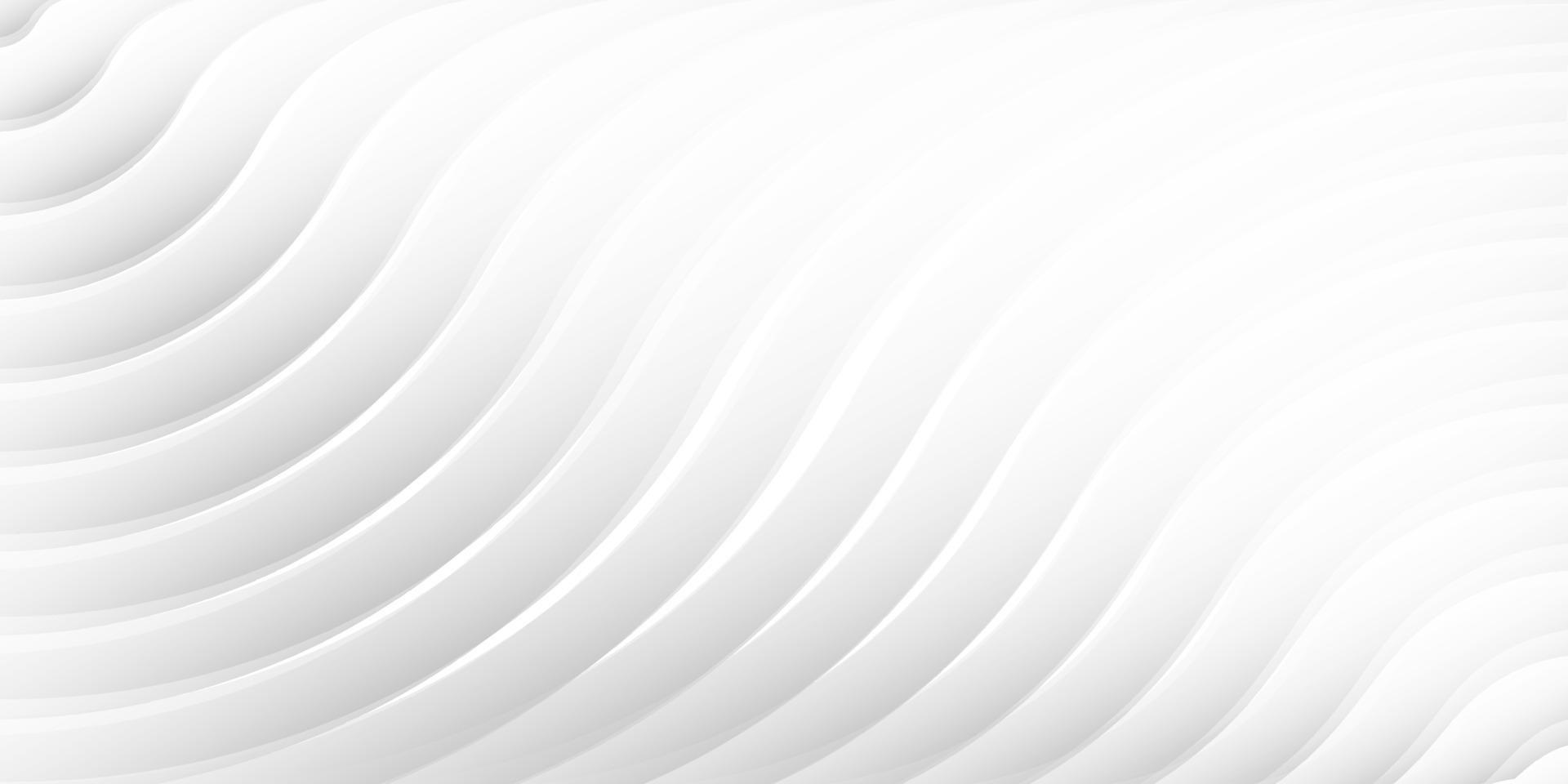 abstrakte weiße und graue Farbe, modernes Design streift Hintergrund mit geometrischer runder Form, Wellenmuster. Vektor-Illustration. vektor