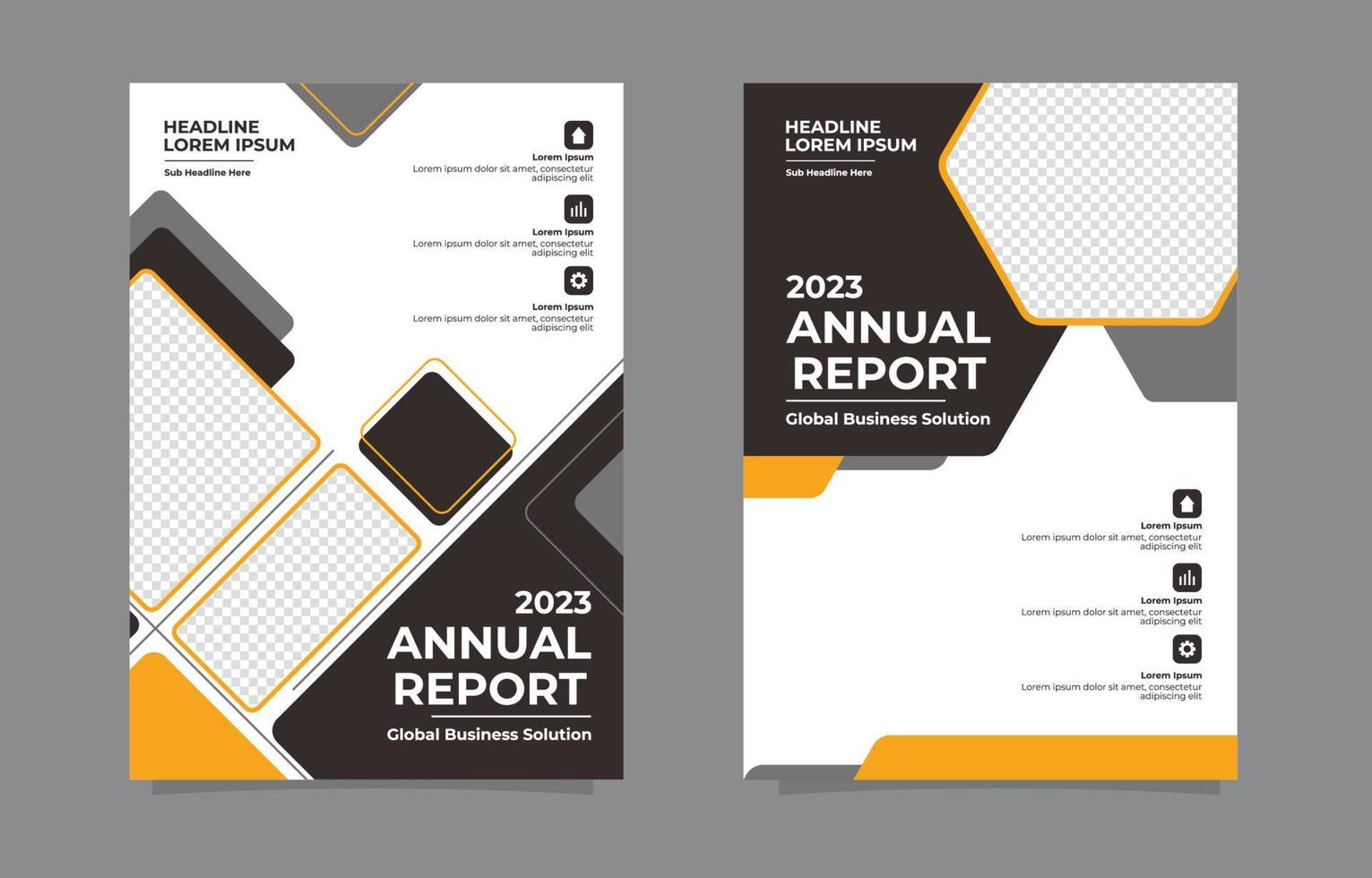 årlig Rapportera omslag företag mall design vektor