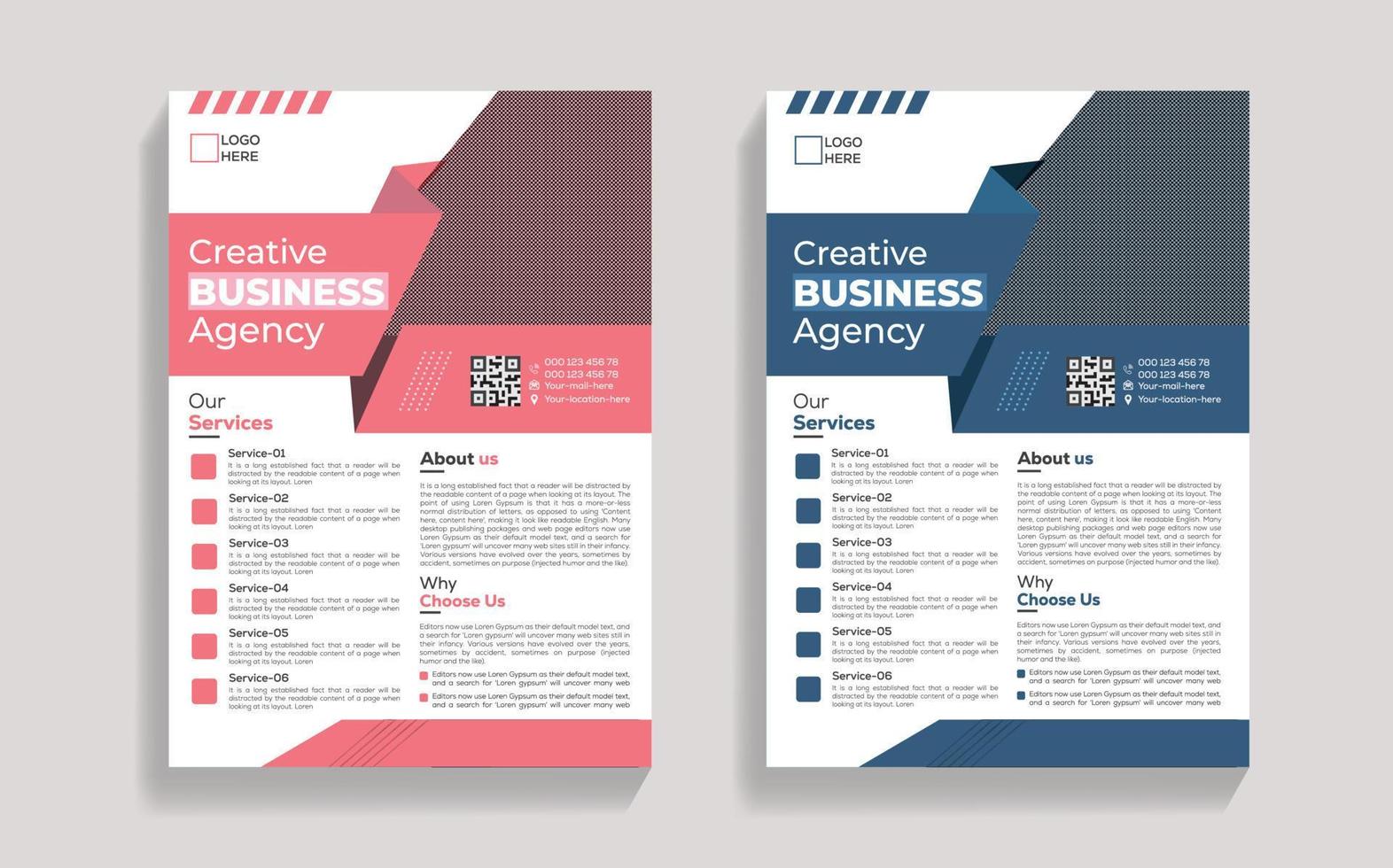 kreative professionelle Business- und Corporate-Flyer-Design-Vorlage vektor