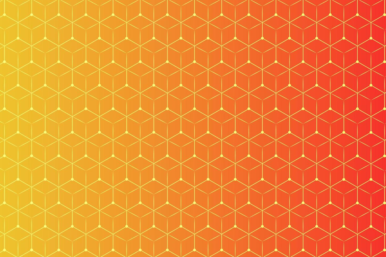 Muster mit geometrischen Elementen, gelb bis orangefarbene Farbverläufe, abstrakter Hintergrund, Vektormuster für Design vektor