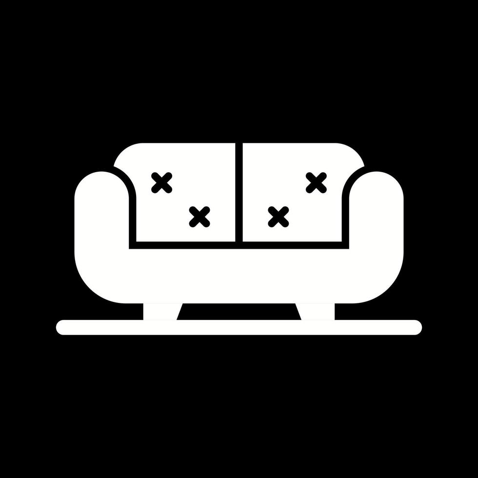 Sofa-Vektor-Symbol vektor