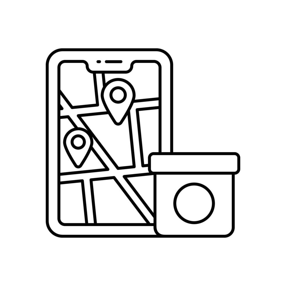 Lieferort Vektor Icon Linienstil Illustration. eps 10-Datei