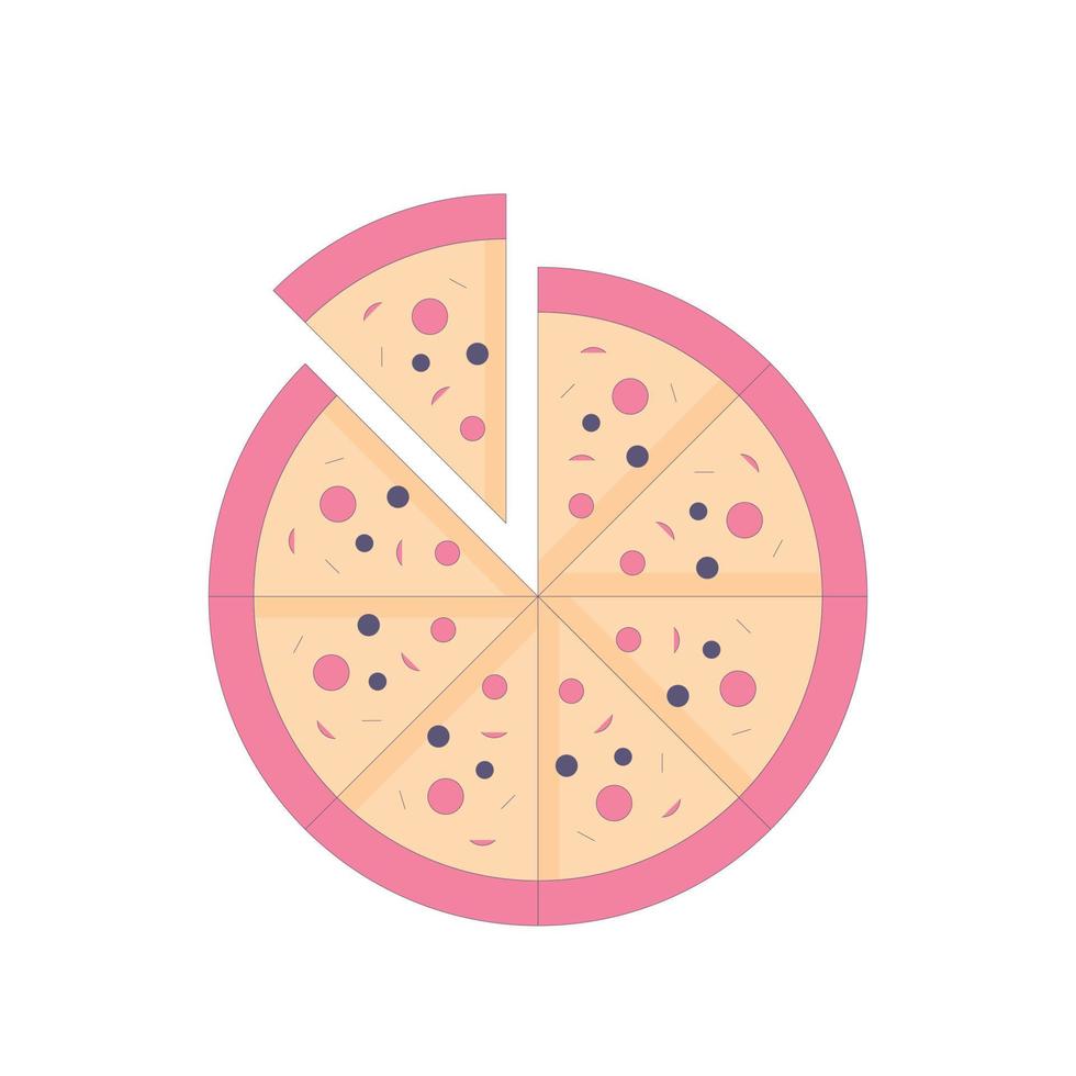 Pizza-Vektor-Icon-Stil ohne Hintergrundillustration. eps 10-Datei vektor