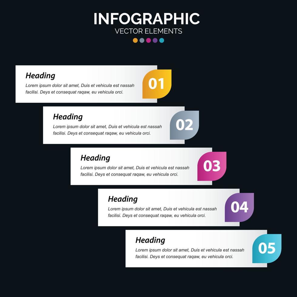 5 Schritte Infografiken Designvektor und Marketing können für das Workflow-Layout verwendet werden vektor