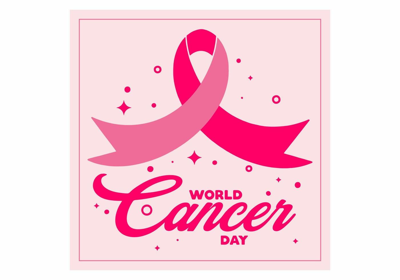rosa Färg av värld cancer dag baner design vektor