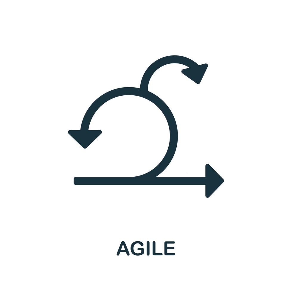 agiles Symbol. einfaches Element aus der Business-Intelligence-Sammlung. kreatives agiles Symbol für Webdesign, Vorlagen, Infografiken und mehr vektor