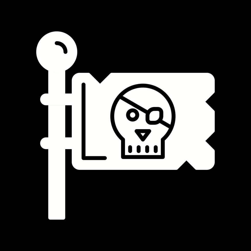 pirat flagga vektor ikon