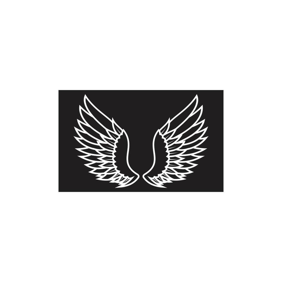 Flügel Illustration Design Icon Logo vektor