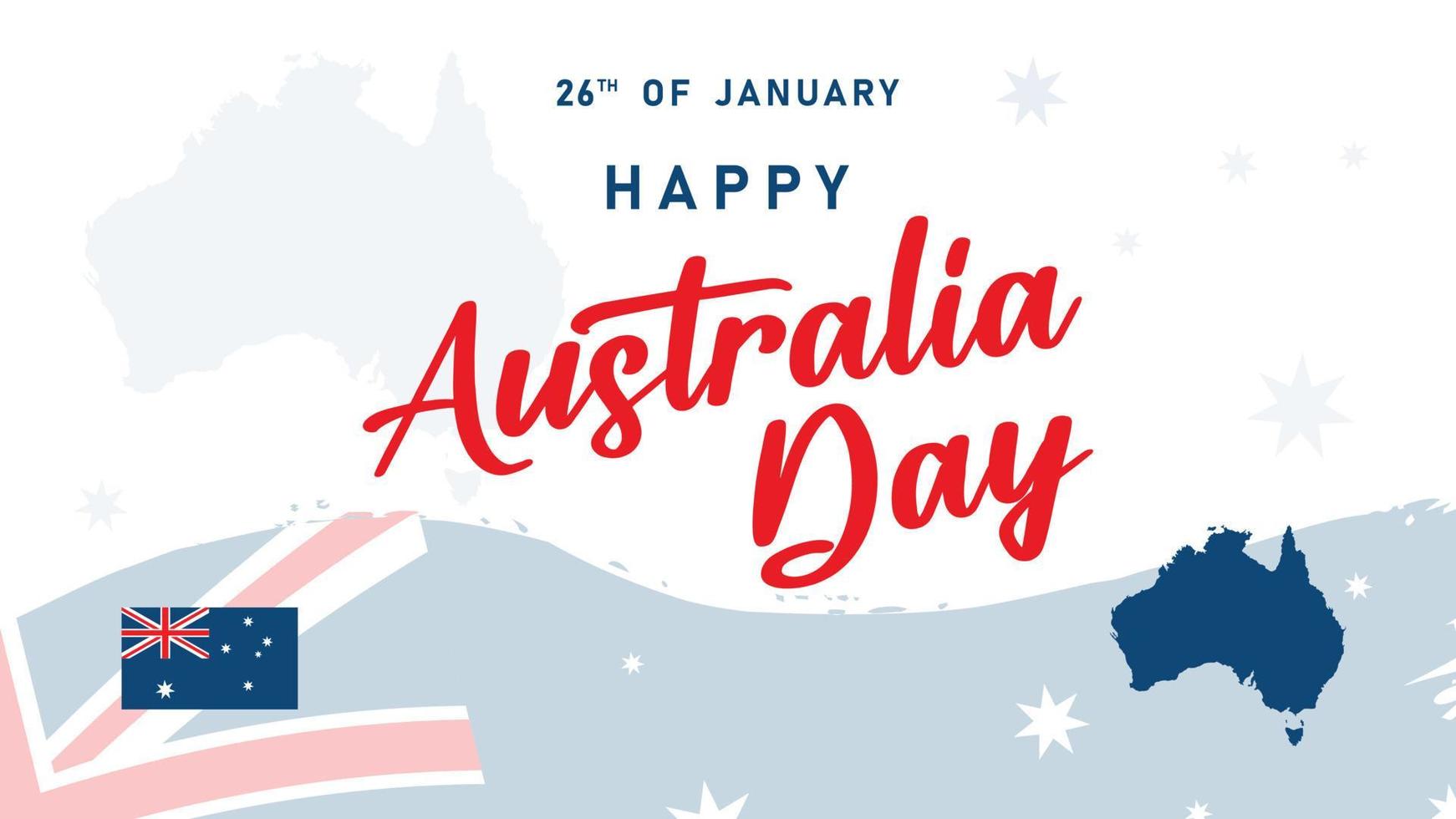 Lycklig Australien dag - oberoende dag affisch. 26: e av januari. australier dag firande. minnesmärke Australien dag vektor design illustration. australier dag bakgrund.