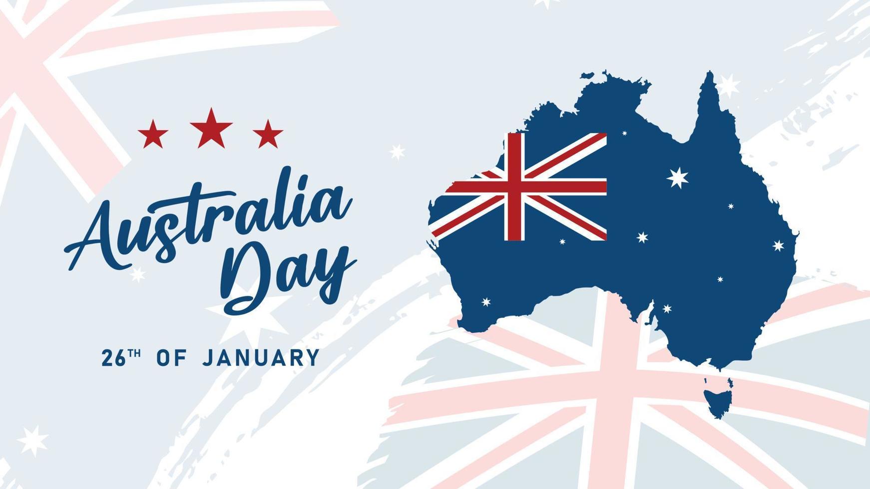 Lycklig Australien dag - oberoende dag affisch. 26: e av januari. australier dag firande. minnesmärke Australien dag vektor design illustration.