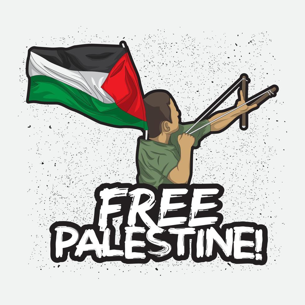 palestina kämpe vektor illustration. perfekt för t-shirt design