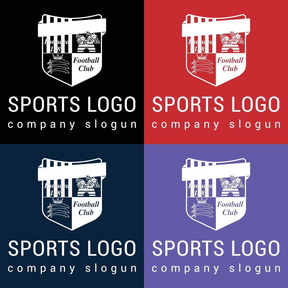 Ich werde das Logo des Fußball-Fußball-Basketball-Golf-Sportteam-Clubs entwerfen. vektor