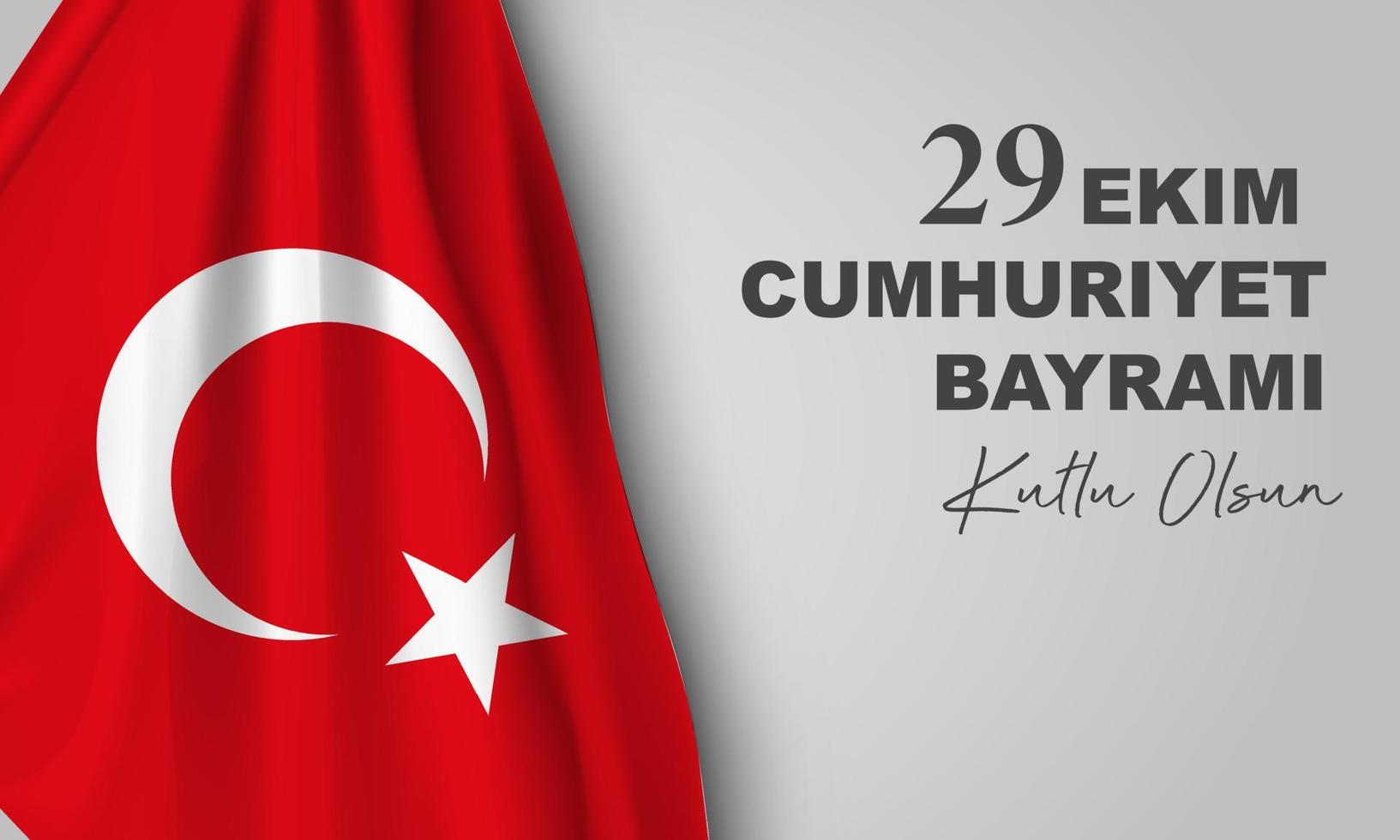 29. oktober republiktag türkei und der nationaltag in der türkei frohe feiertagshintergrundillustration vektor