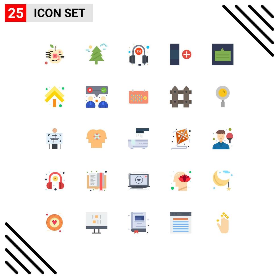 grupp av 25 platt färger tecken och symboler för layout tabell kanada ny service redigerbar vektor design element