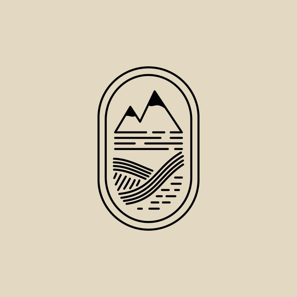 Berg-Vintage-Logo-Vektor, Abenteuer-Logo-Inspiration vektor