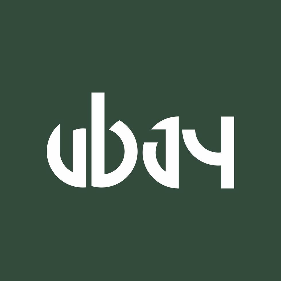 logotyp namn font ubay vektor