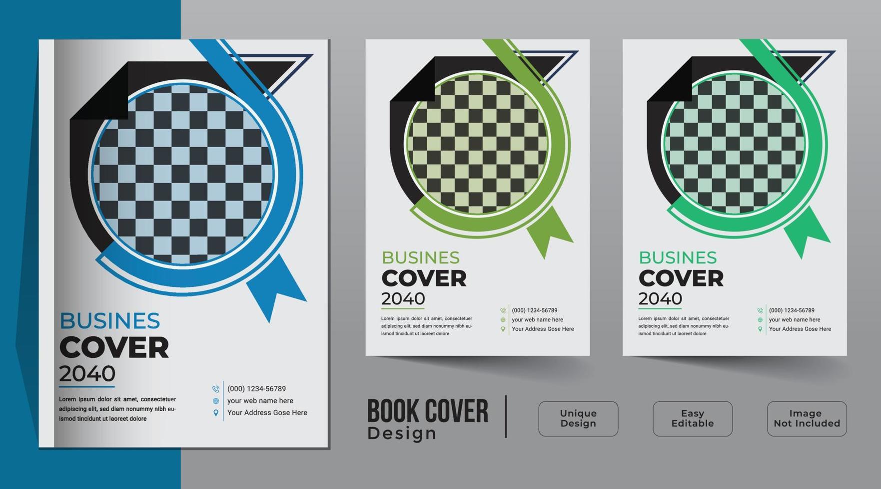 Corporate Business Book Cover Template-Design vektor