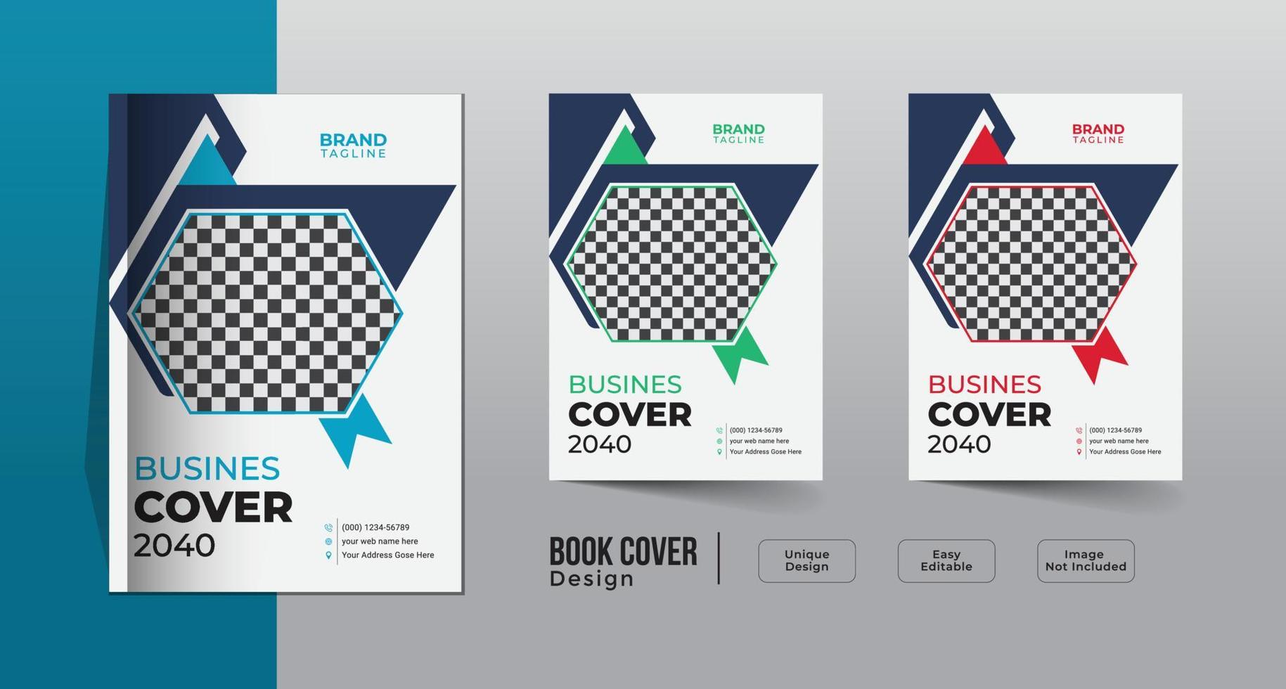 Corporate Business Book Cover Template-Design vektor