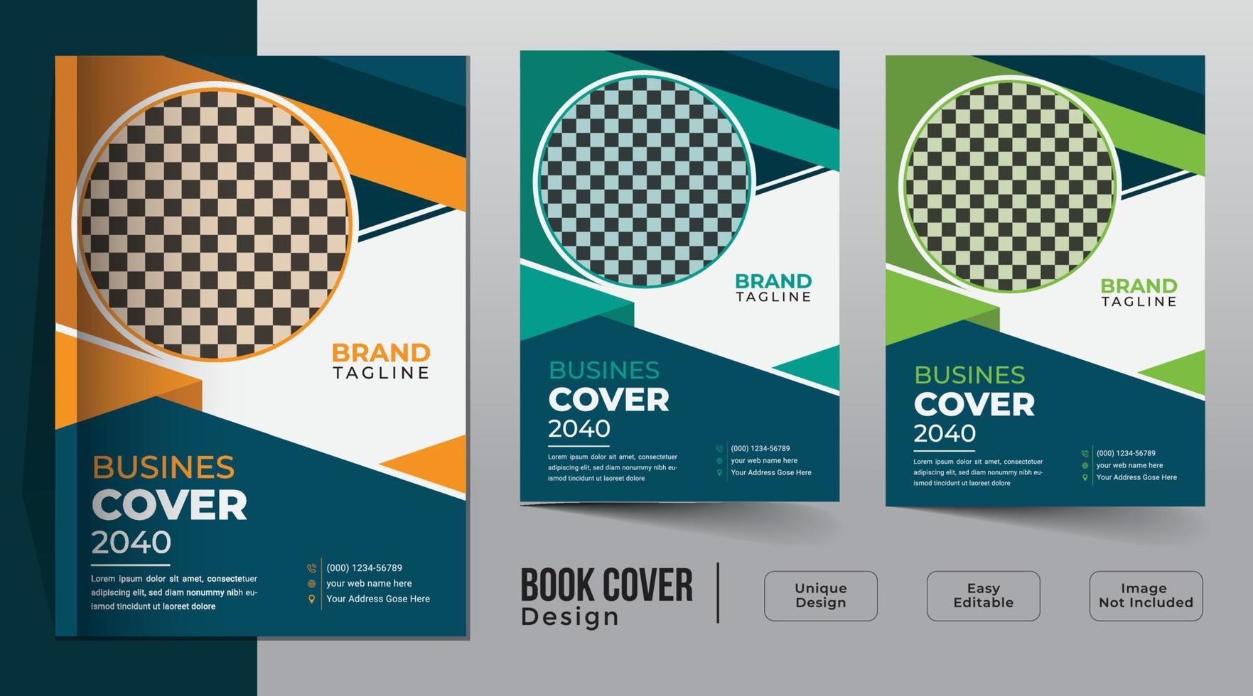 Corporate Business Book Cover Template-Design vektor