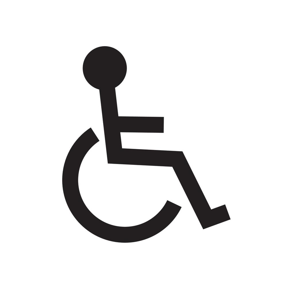 Vektorzeichen für behinderte Personen. Handicap-Symbol. vektor