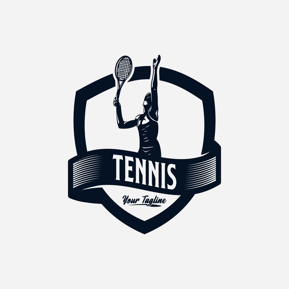 tennis sport logotyp design mall vektor