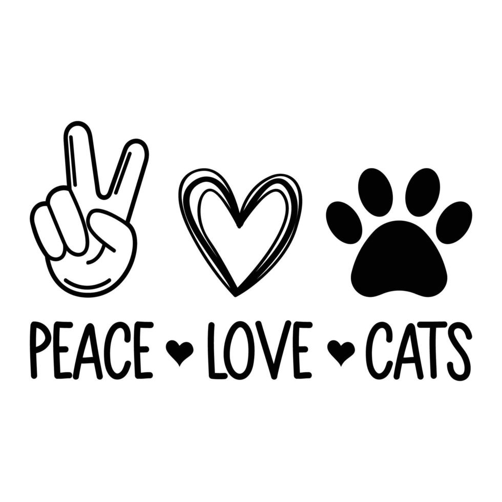 fred kärlek och katter vektor sublimering för tshirt klistermärke råna kudde
