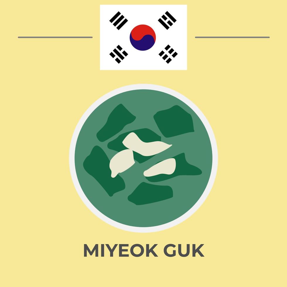 miyeok guk koreanisches Essensdesign vektor