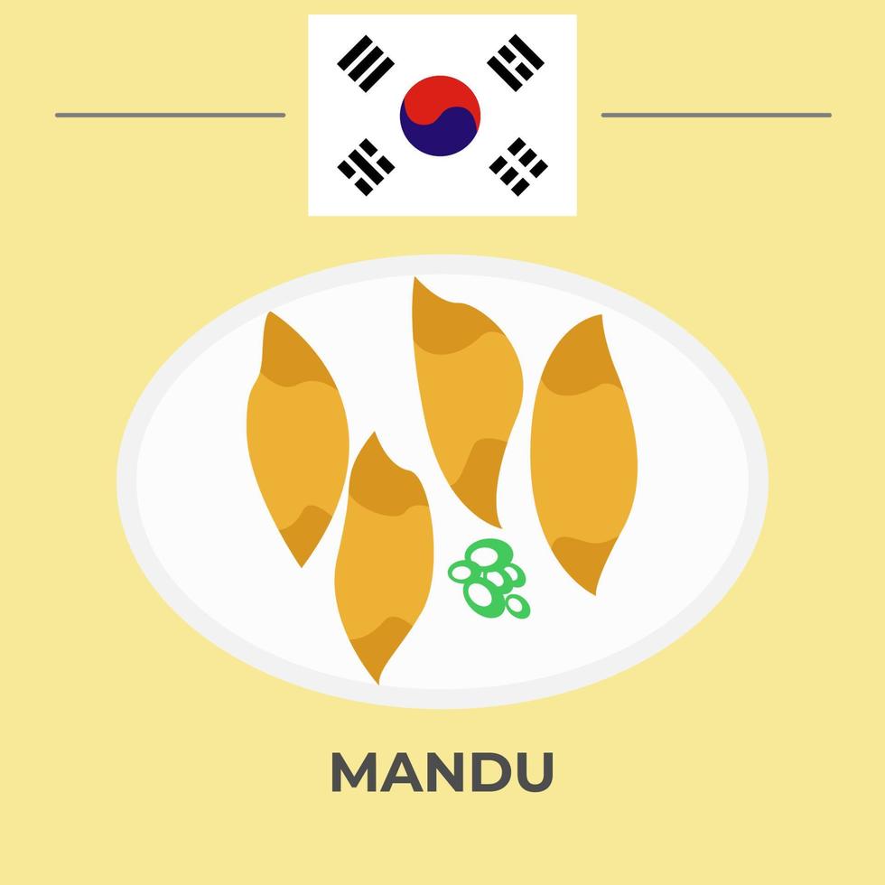 mandu koreanska mat design vektor