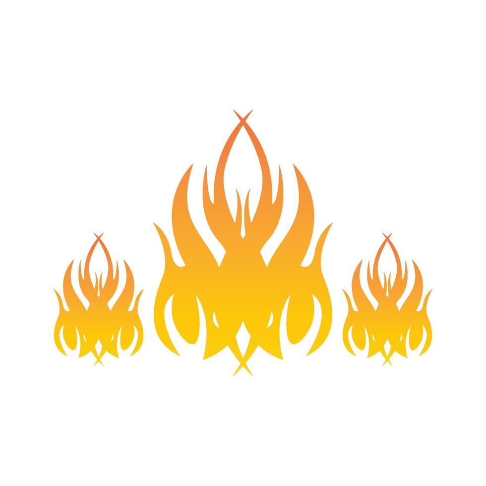 Feuerflammensymbol und Symbolvektorillustration vektor