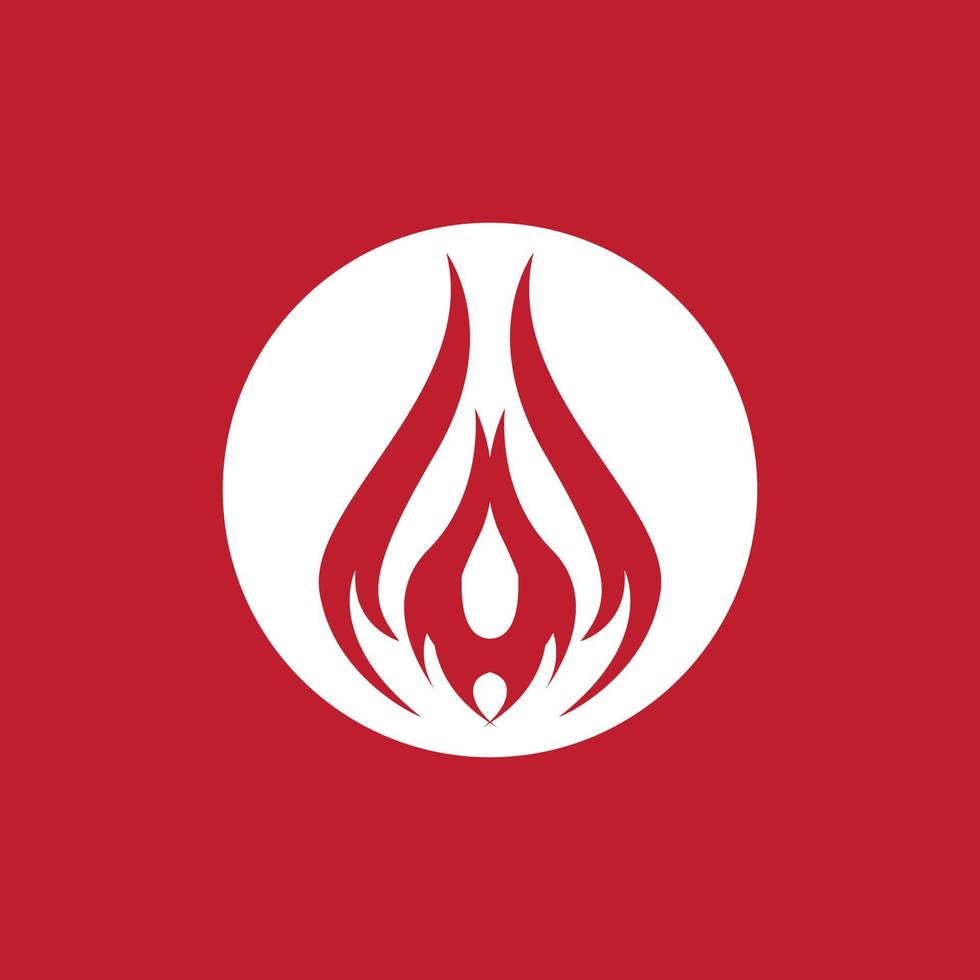 Feuerflammensymbol und Symbolvektorillustration vektor