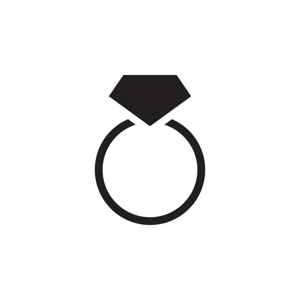 Diamant-Ring-Vektor für Website-Symbol-Icon-Präsentation vektor