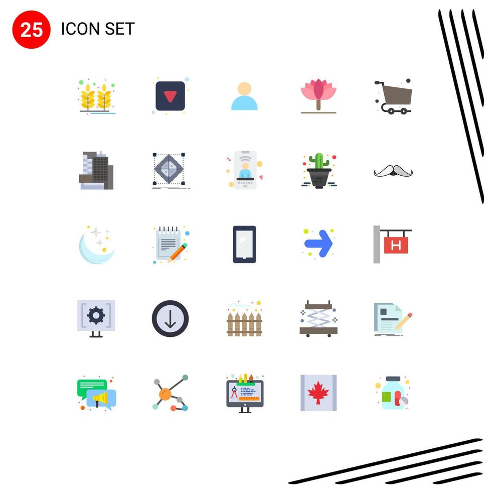 25 kreativ ikoner modern tecken och symboler av korg kolla upp kontakter vagn vår blomma redigerbar vektor design element
