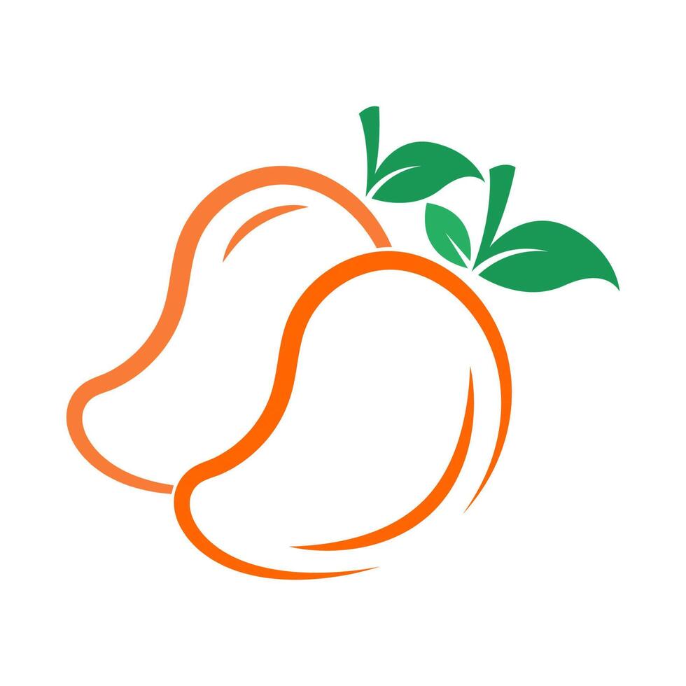 mango ikon logotyp design vektor