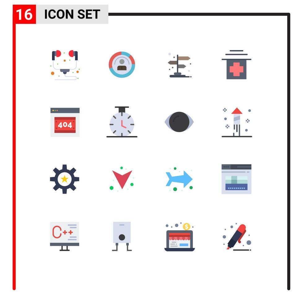 universell ikon symboler grupp av 16 modern platt färger av medicinsk sjukvård personlig pekare vägbeskrivning redigerbar packa av kreativ vektor design element