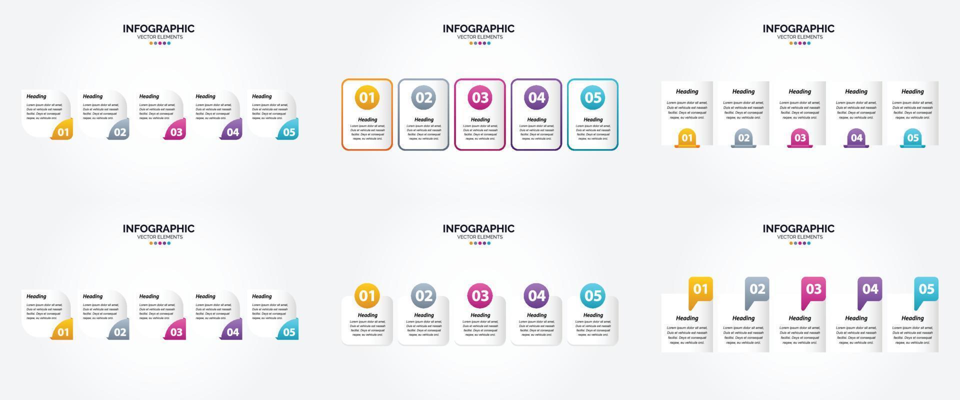 flaches Designset der Vektorillustrations-Infografiken für Werbebroschürenflieger und -zeitschrift vektor