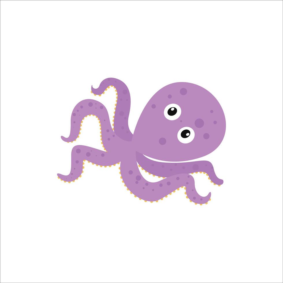 söt och förtjusande bläckfisk vektor illustrationer. Bra för tecknad serie karaktär, grafisk design, komisk