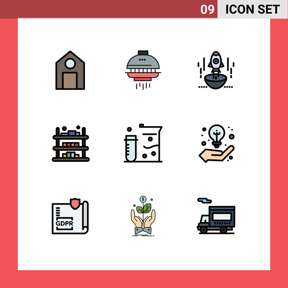 uppsättning av 9 modern ui ikoner symboler tecken för försäljning handel lansera köpa entreprenör redigerbar vektor design element