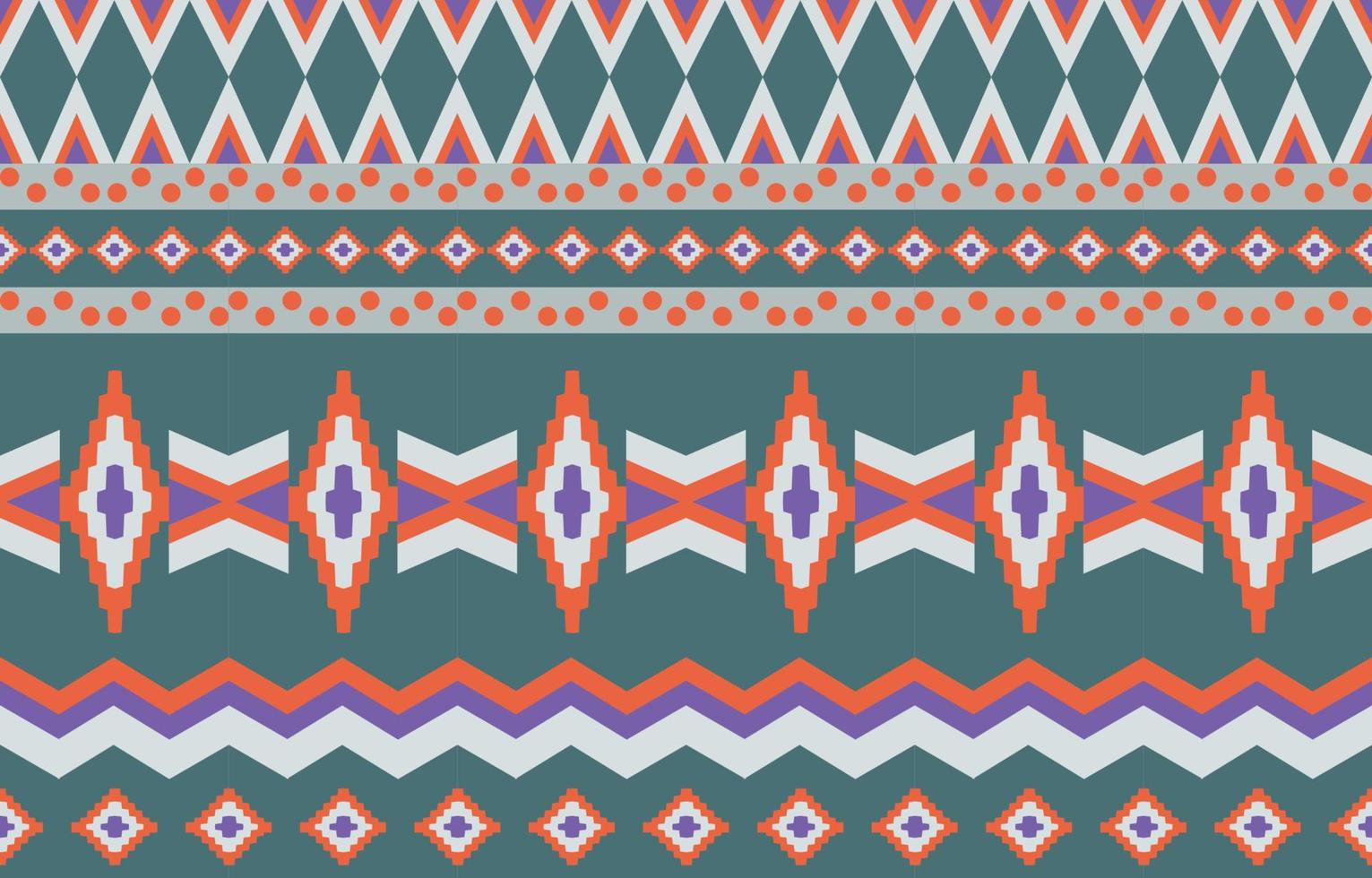 Navajo-Indianer-Stoff nahtloses Muster, geometrischer Stammes-ethnischer traditioneller Hintergrund, Design-Elemente, Design für Teppich, Tapete, Kleidung, Teppich, Interieur, Stickerei-Vektor-Illustration. vektor