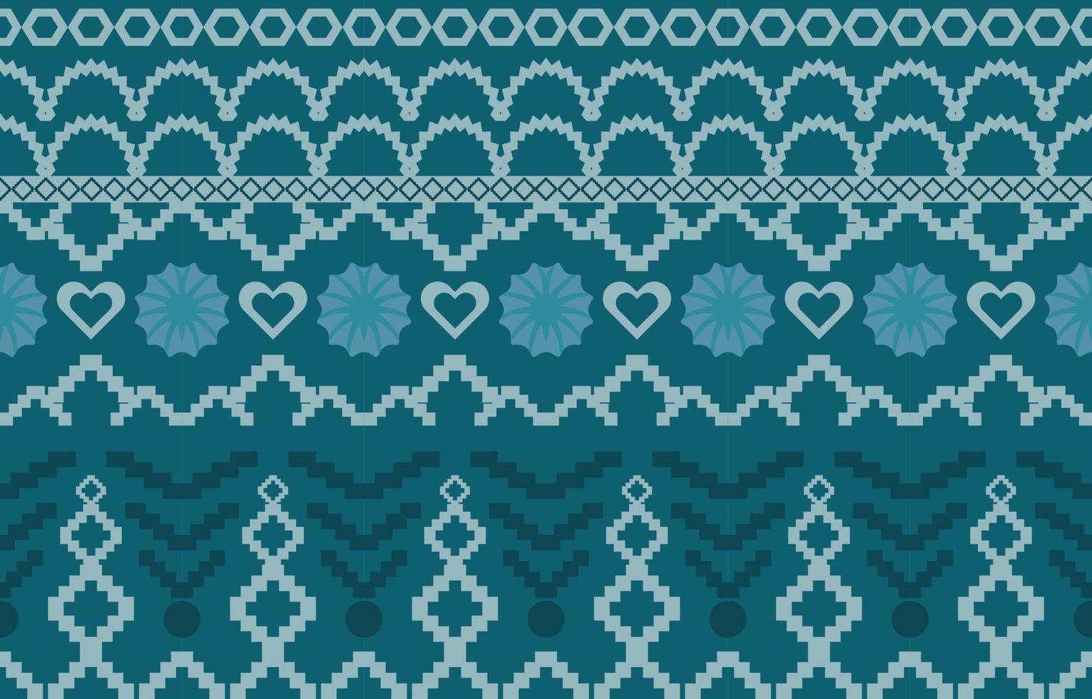 bunter Stoff mit Mandala-Blume. Geometrisches ethnisches Muster im traditionellen orientalischen Hintergrunddesign für Teppich, Tapete, Kleidung, Verpackung, Batik, Vektorillustrationsstickereiart. vektor