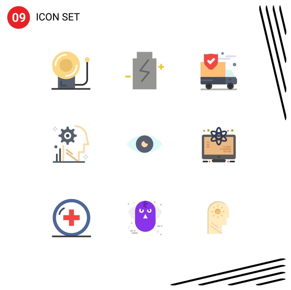 9 kreativ ikoner modern tecken och symboler av app redskap försäkring bearbeta sinne redigerbar vektor design element