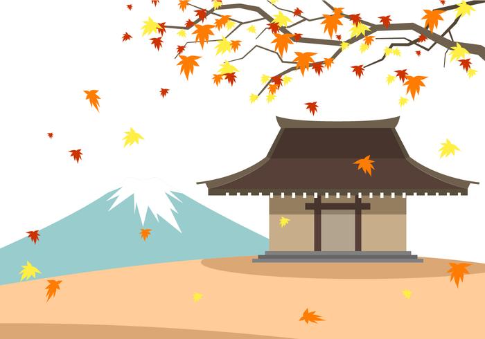 Japanischer Herbst-freier Vektor