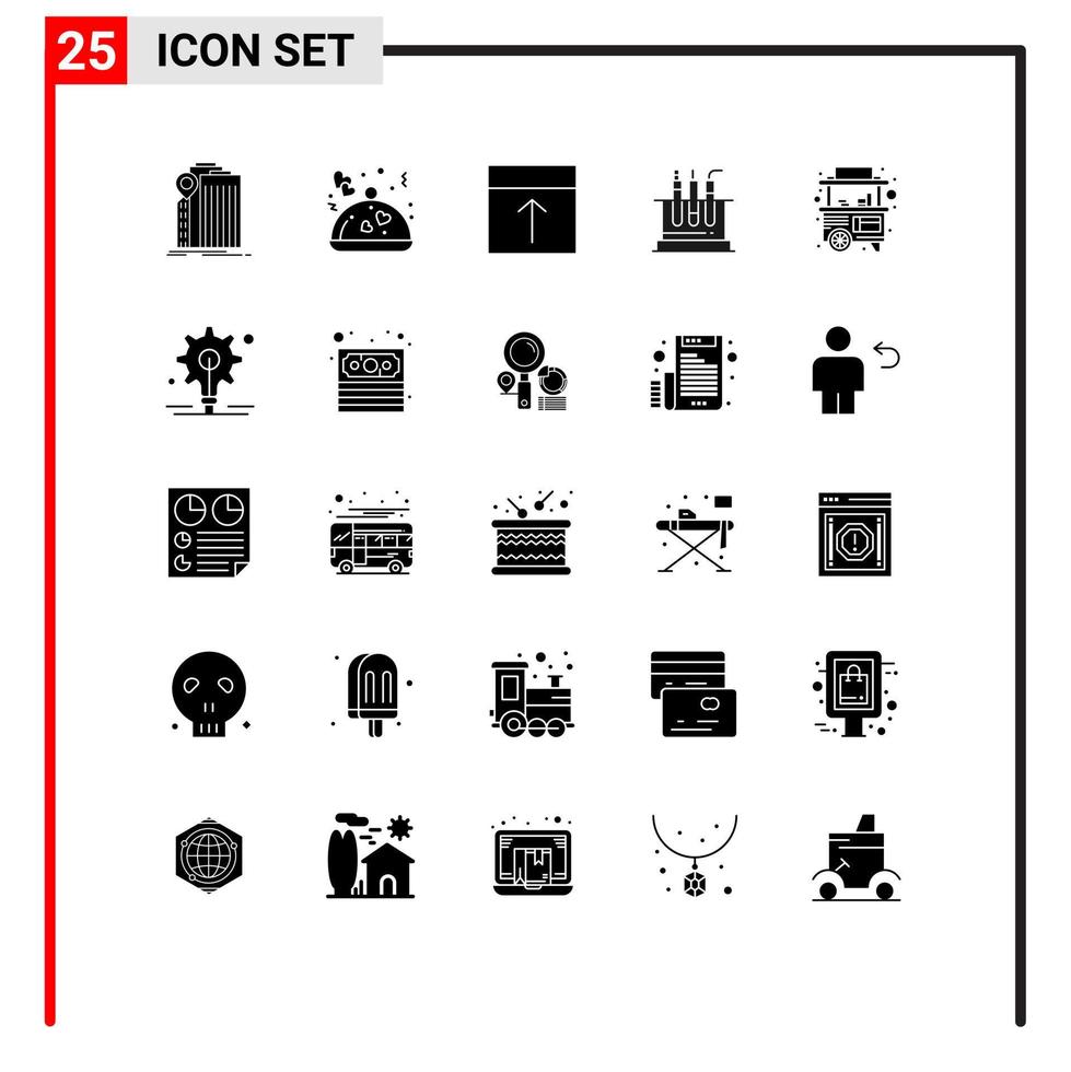 uppsättning av 25 modern ui ikoner symboler tecken för medicinsk testa valentine rör layout redigerbar vektor design element
