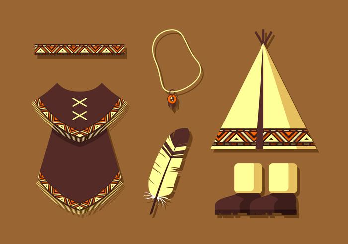 Indisk Poncho Gratis Vector