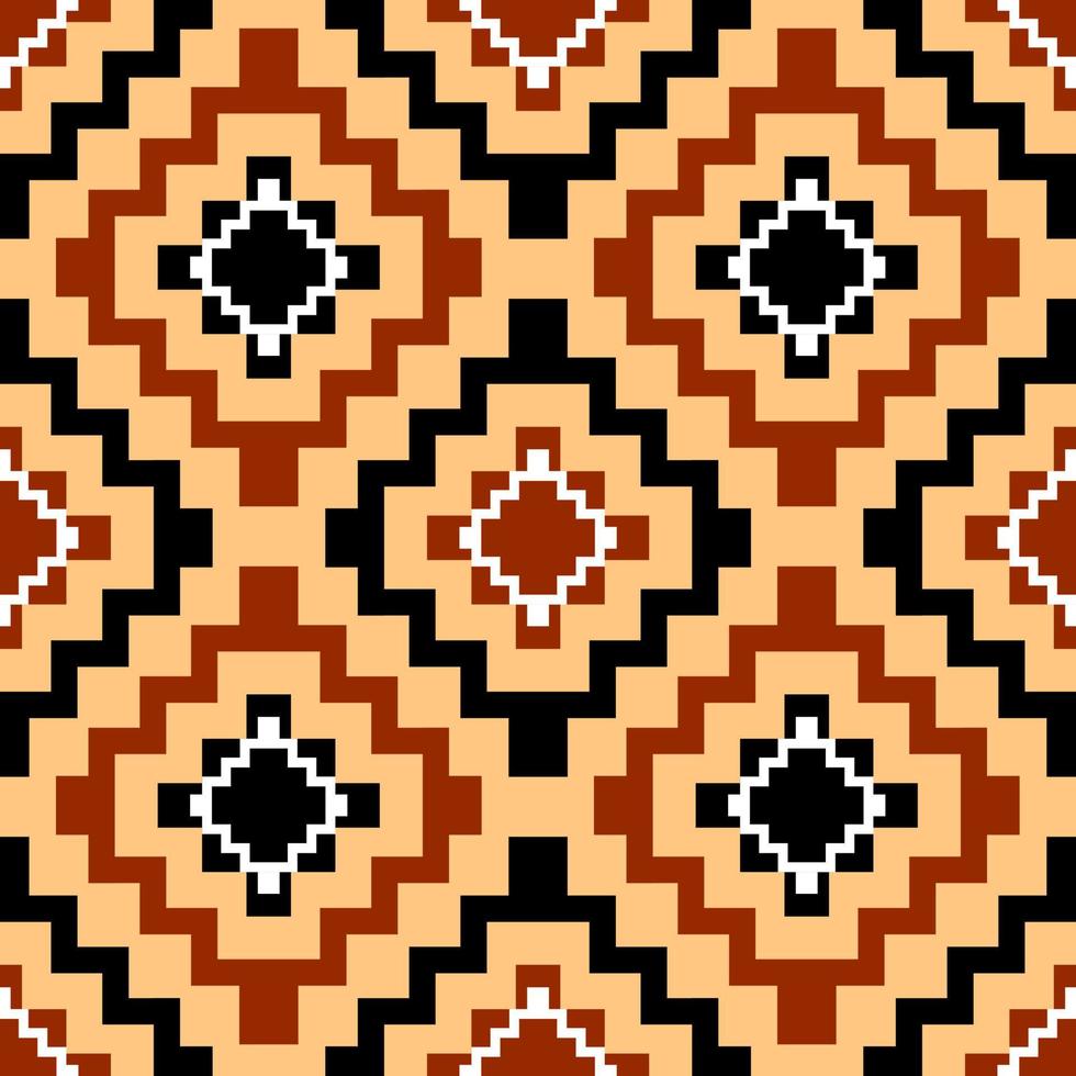 geometrisches ethnisches orientalisches nahtloses muster traditionelles design für hintergrund, teppich, tapete, kleidung, verpackung, batik, stoff, vektor, illustration, stickereistil. vektor