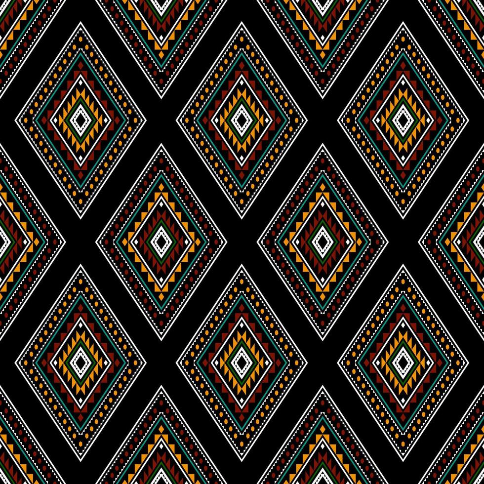 geometrisches ethnisches orientalisches nahtloses muster traditionelles design für hintergrund, teppich, tapete, kleidung, verpackung, batik, stoff, vektor, illustration, stickereistil. vektor