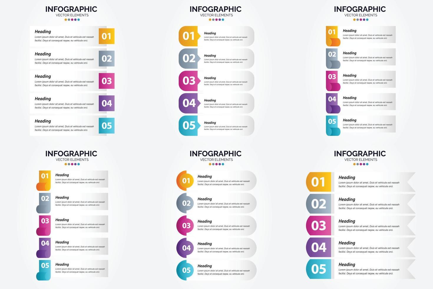 flaches Designset der Vektorillustrations-Infografiken für Werbebroschürenflieger und -zeitschrift vektor